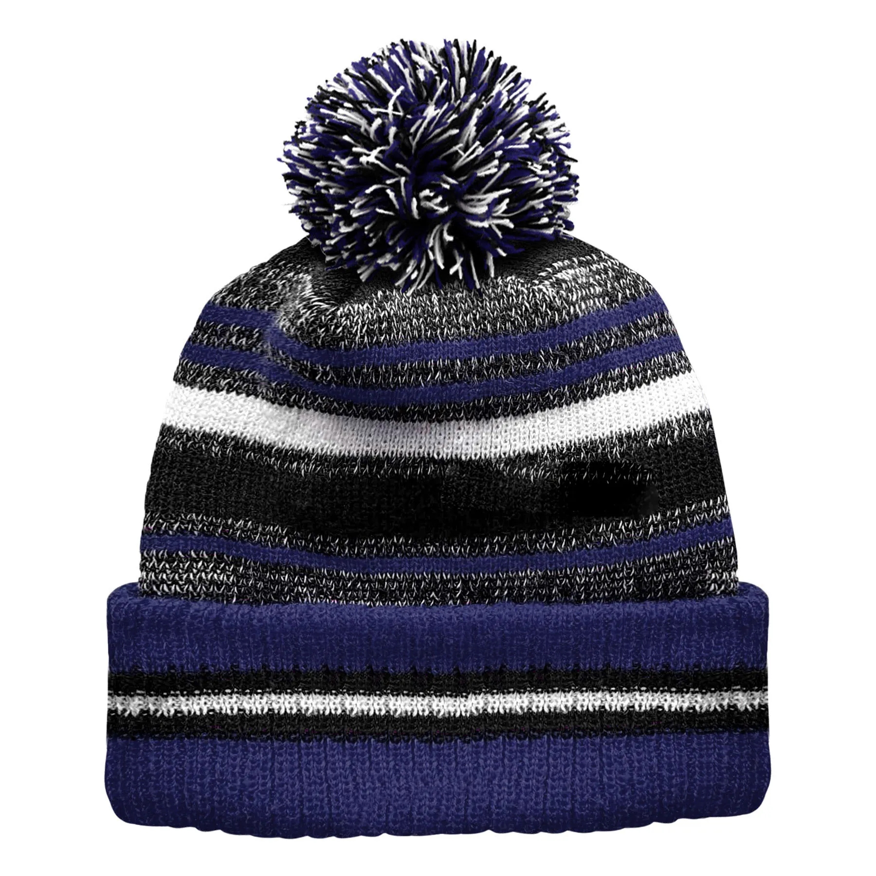 Winter Warmth Striped Cotton Knit Beanie 4