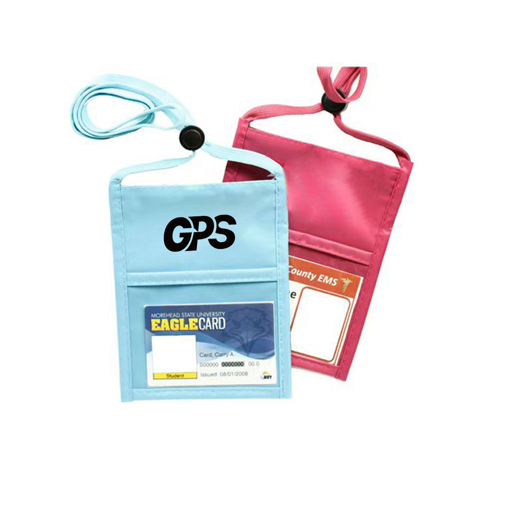 70D Nylon Neck Wallet with Pockets & Lanyard & zipper 5