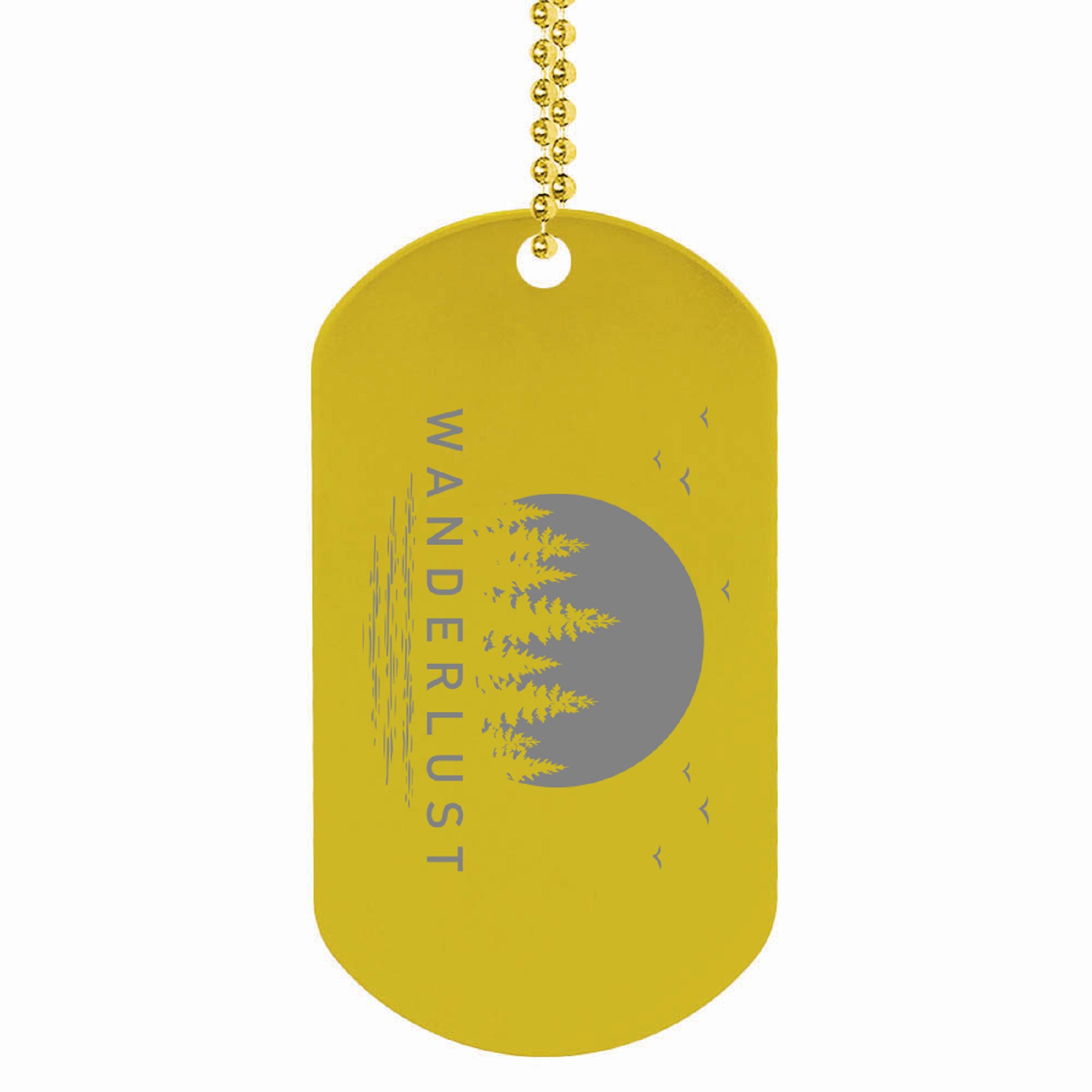 Express 2" X 1 1/8" Aluminum Dog Tag With 24" Ball Chain 9
