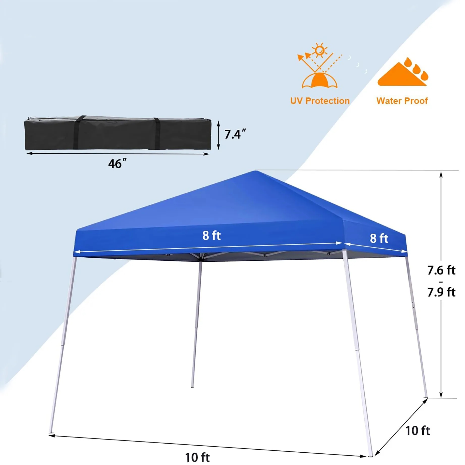 8 x 8 FT Pop-up Instant Tent 4