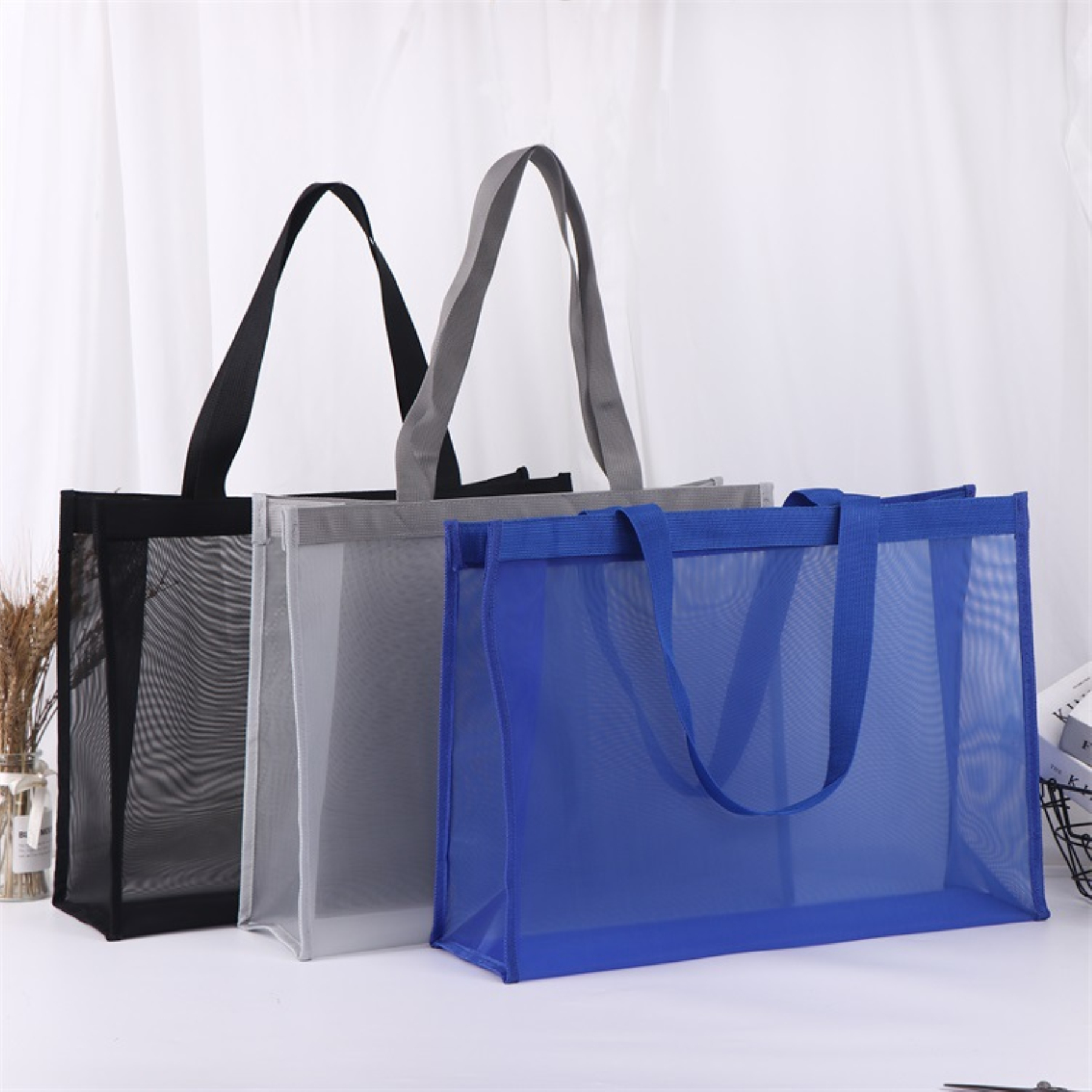 Large Grocery Nylon Mesh Tote Bag 1