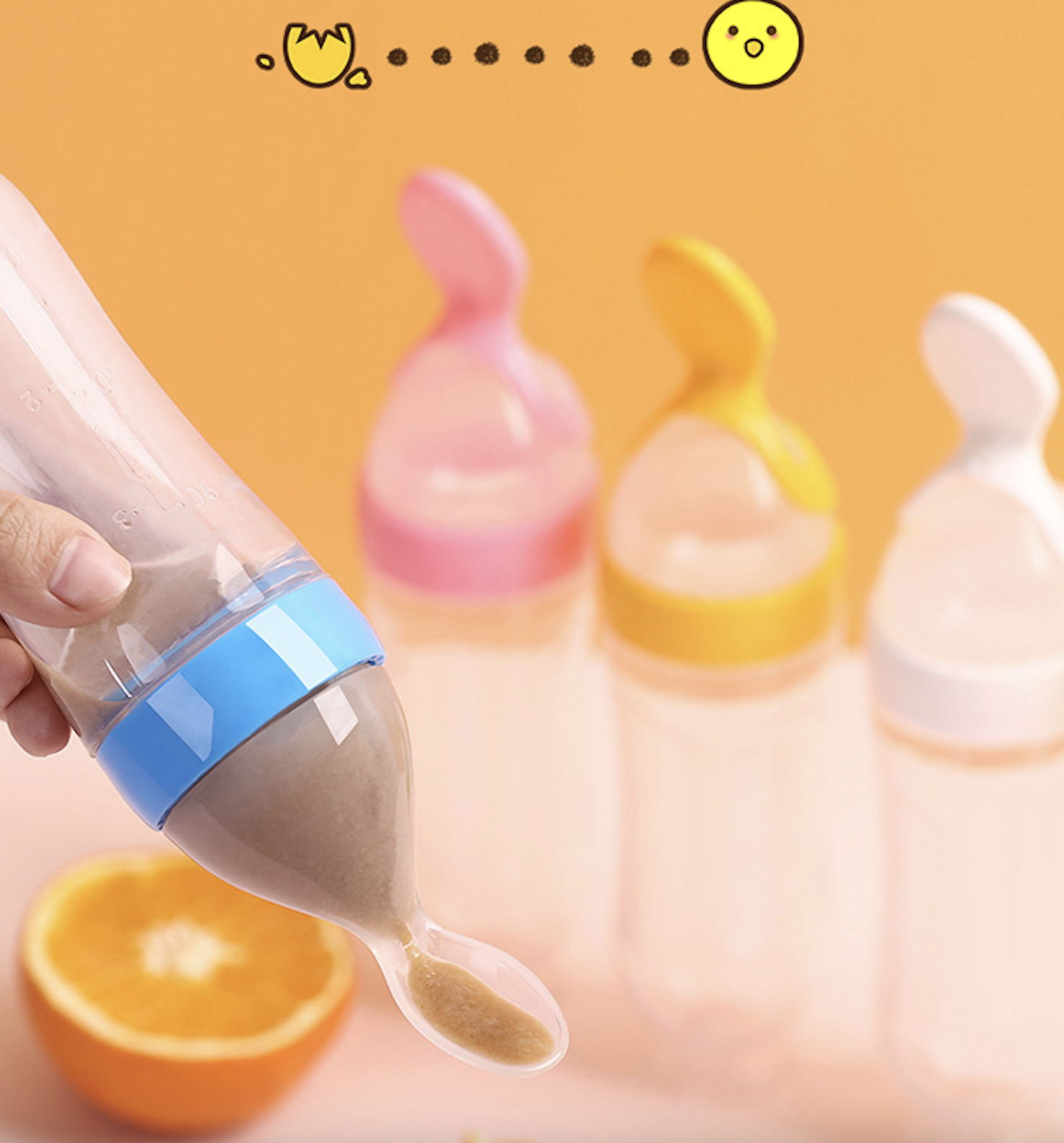 Baby Food Squeeze Feeding Spoon 3