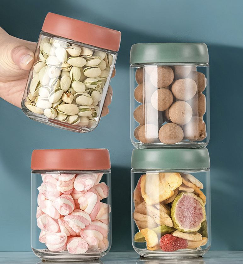 17oz Glass Food Storage Jars with Lids 3