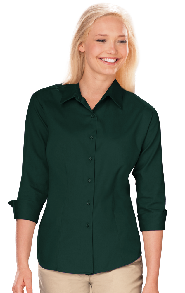 Ladies' 3/4 Sleeve Fine Line Twill Shirt 6