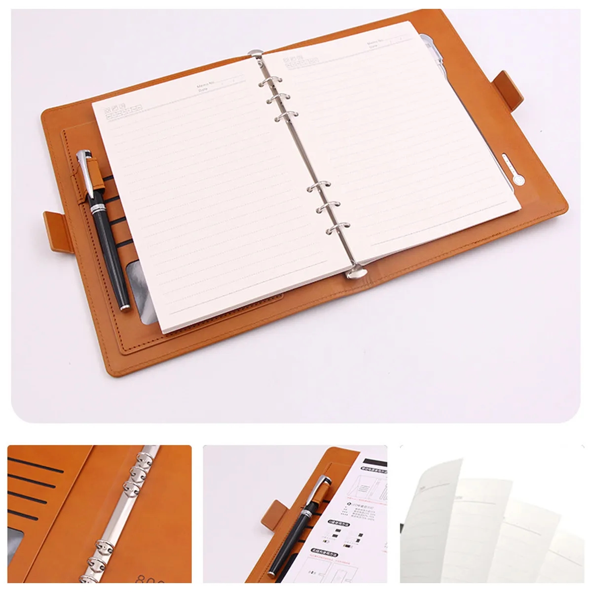 Executive Binder With Notebook And Pen Holder 7