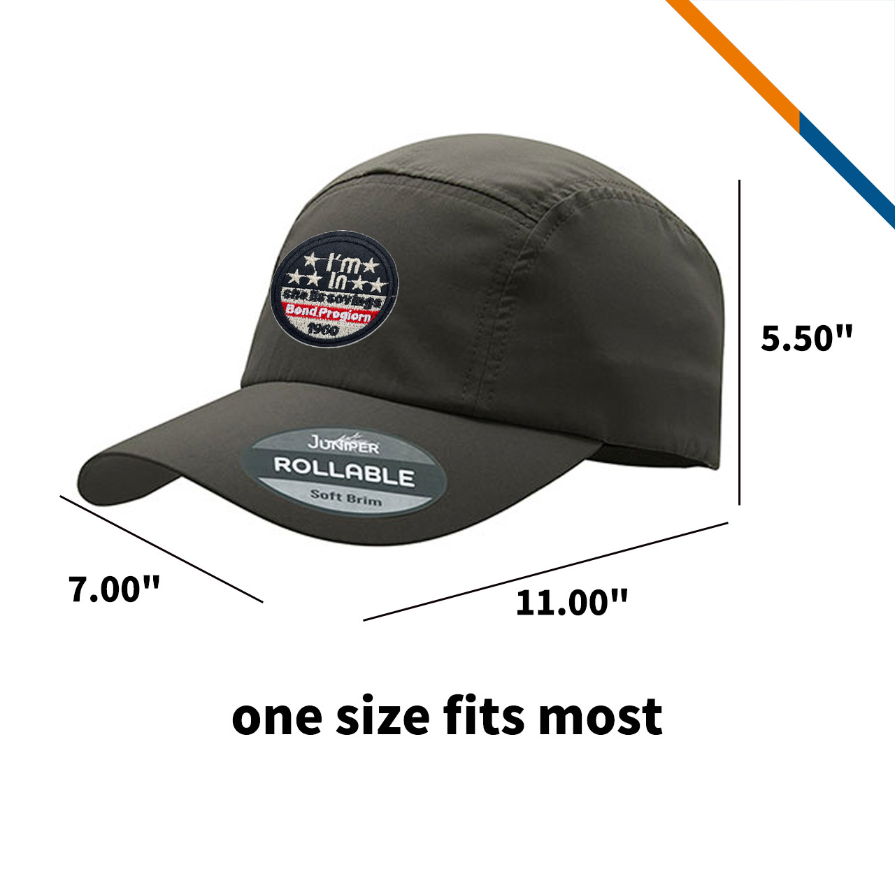 Juniper® CoolHit Soft Brim 5 Panel Performance Cap 3