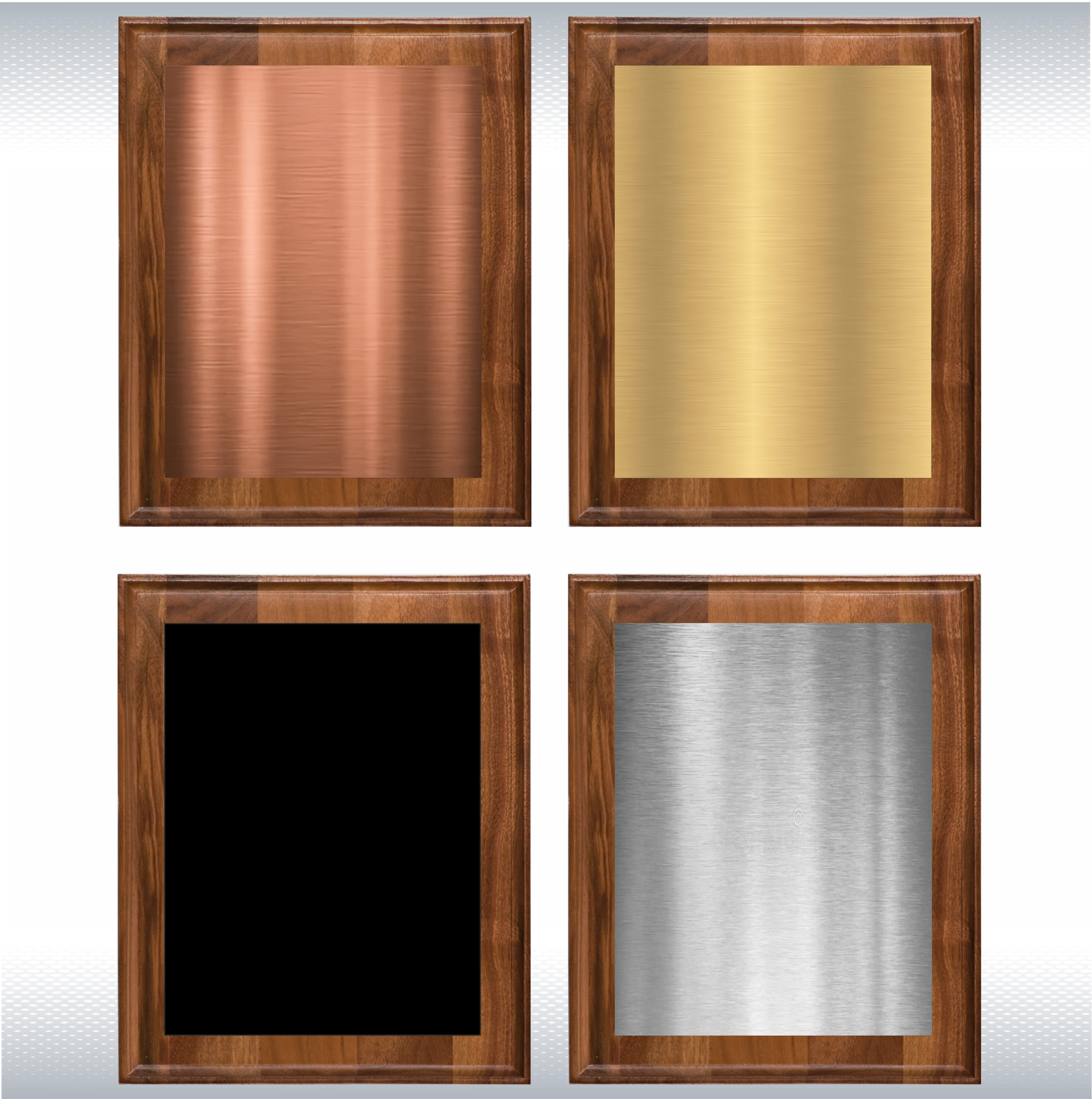 Walnut Wood Plaque w/Choice of Single Plate 7