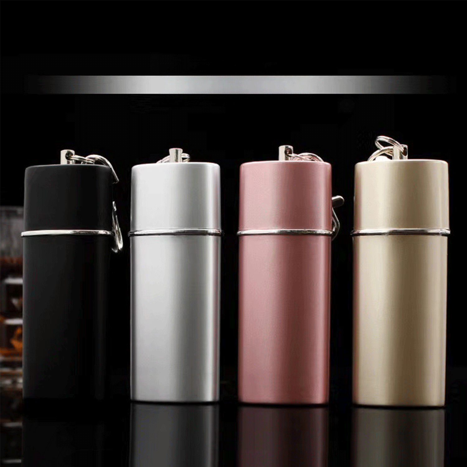 Portable Anti-scald Mini Travel Metal Ashtray w/ Keychain 9