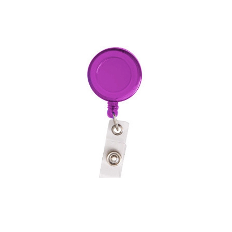 Cord Round Retractable Badge Reel with Metal Slip Clip 1