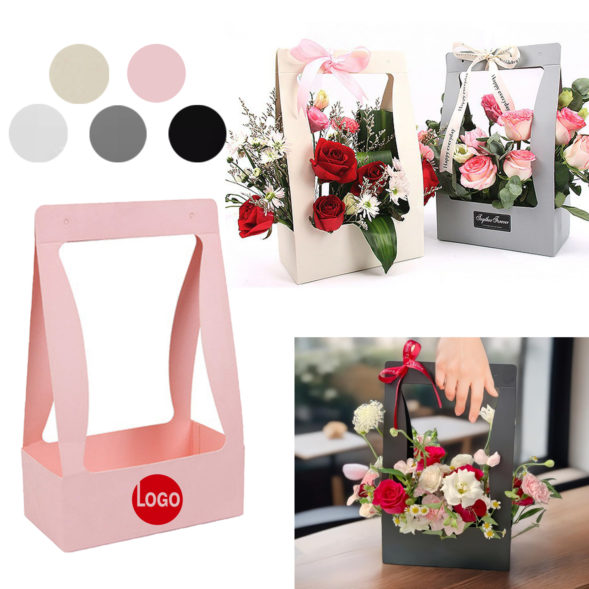 Foldable Floral Display Tote Box 6