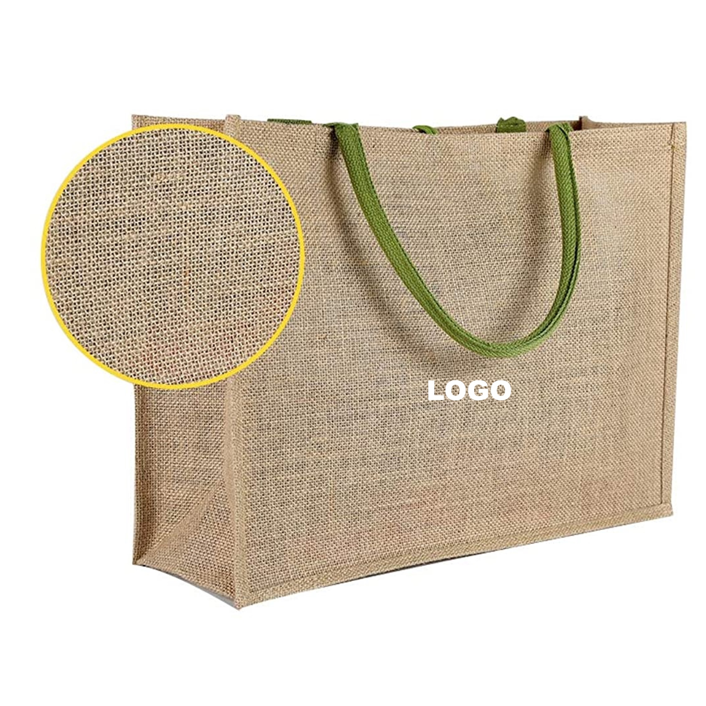 Natural Super Jute Printed Tote Bag, custom tote bag with logo imprint 3