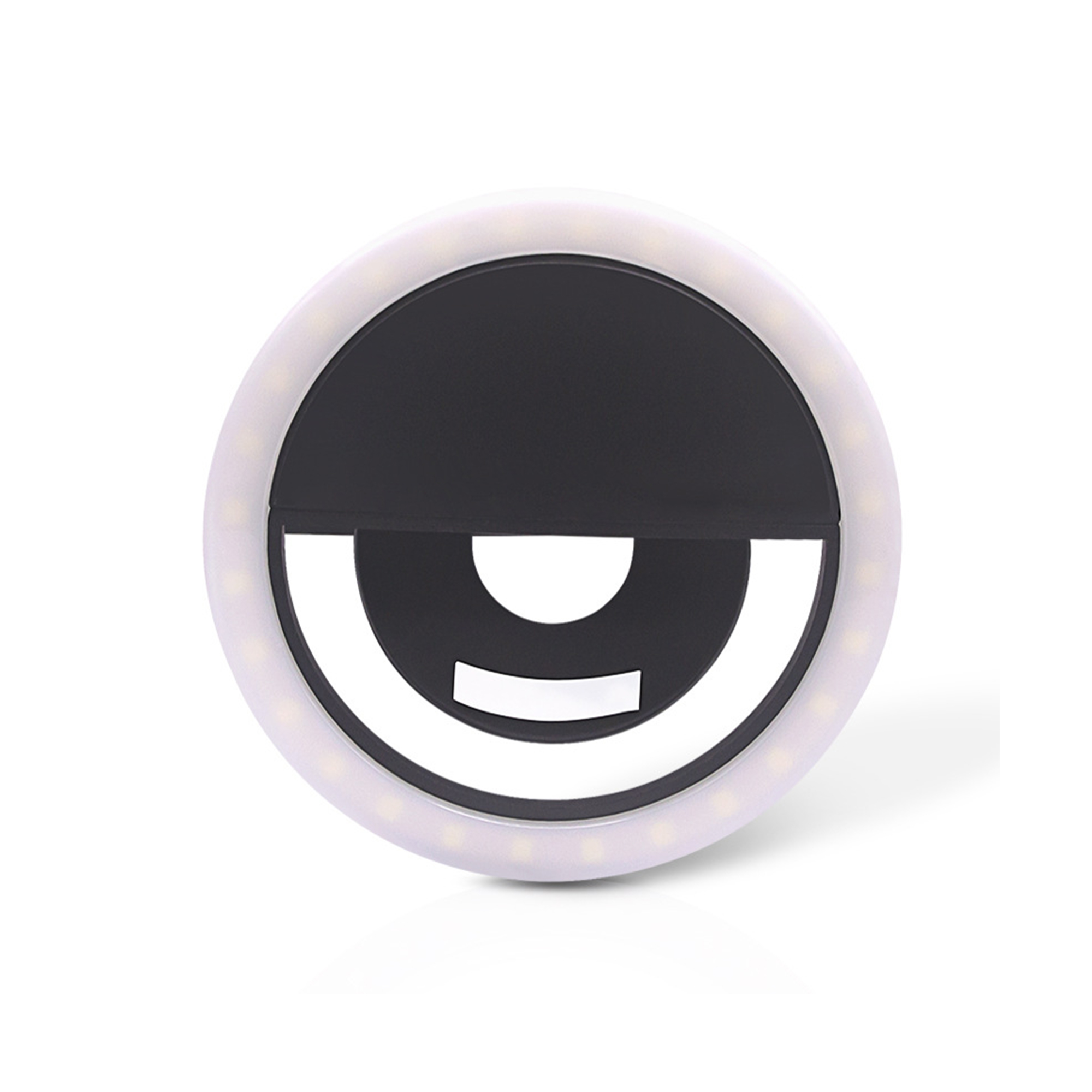 USB Charging Round Selfie LED Light With Rotating Clip 3