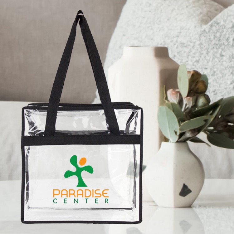 Clear Zippered Stadium Tote 5