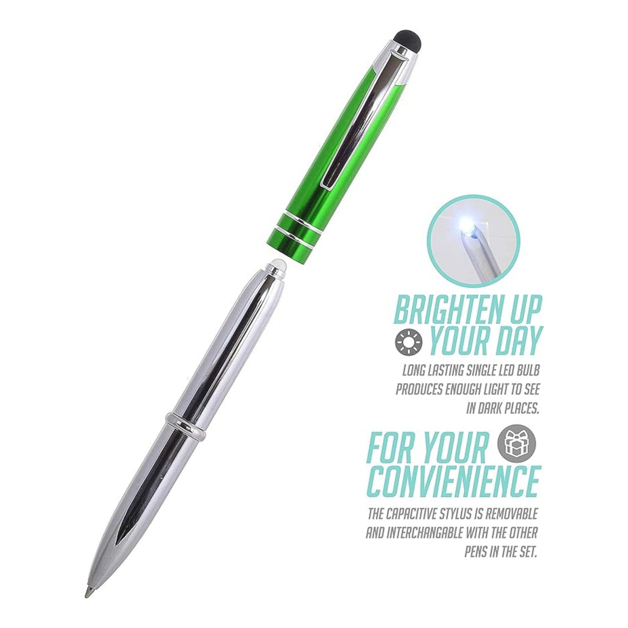 3-in-1 Multi-Function Capacitive Ballpoint Pen With LED Flashlight 3