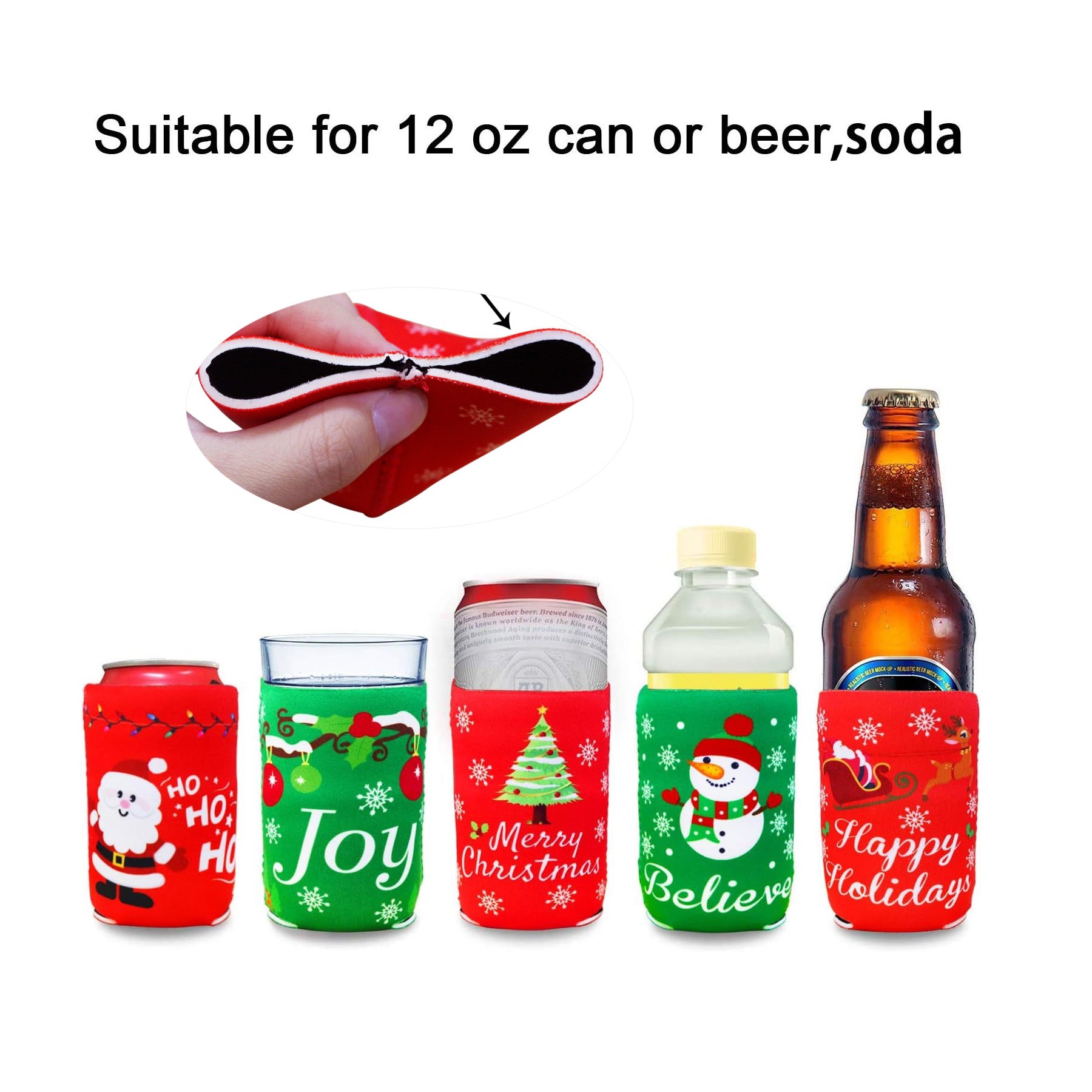 Christmas Neoprene Can Cover (direct import) 2