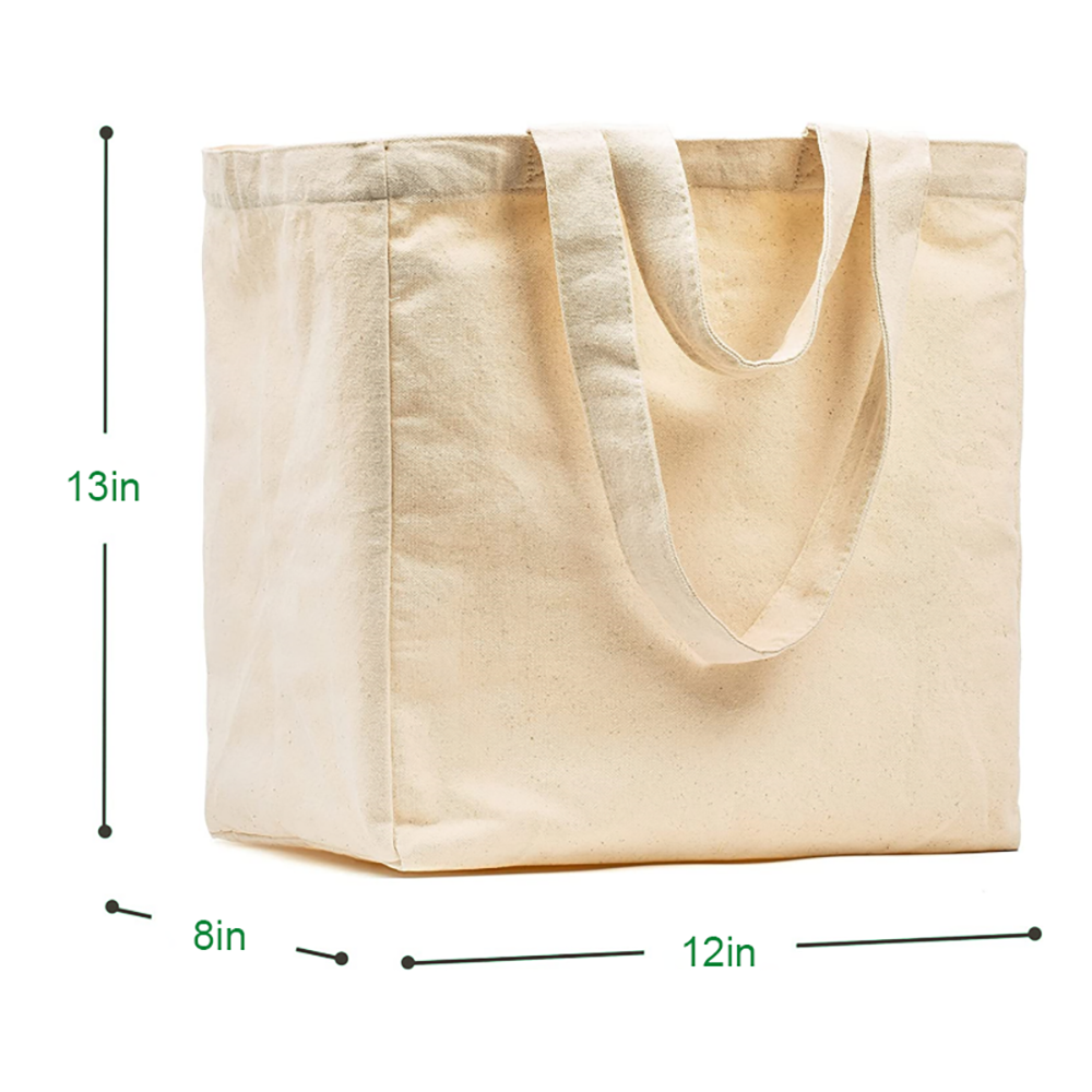 Poly-Cotton Canvas Grocery Tote Bag, custom tote bag with logo imprint 5
