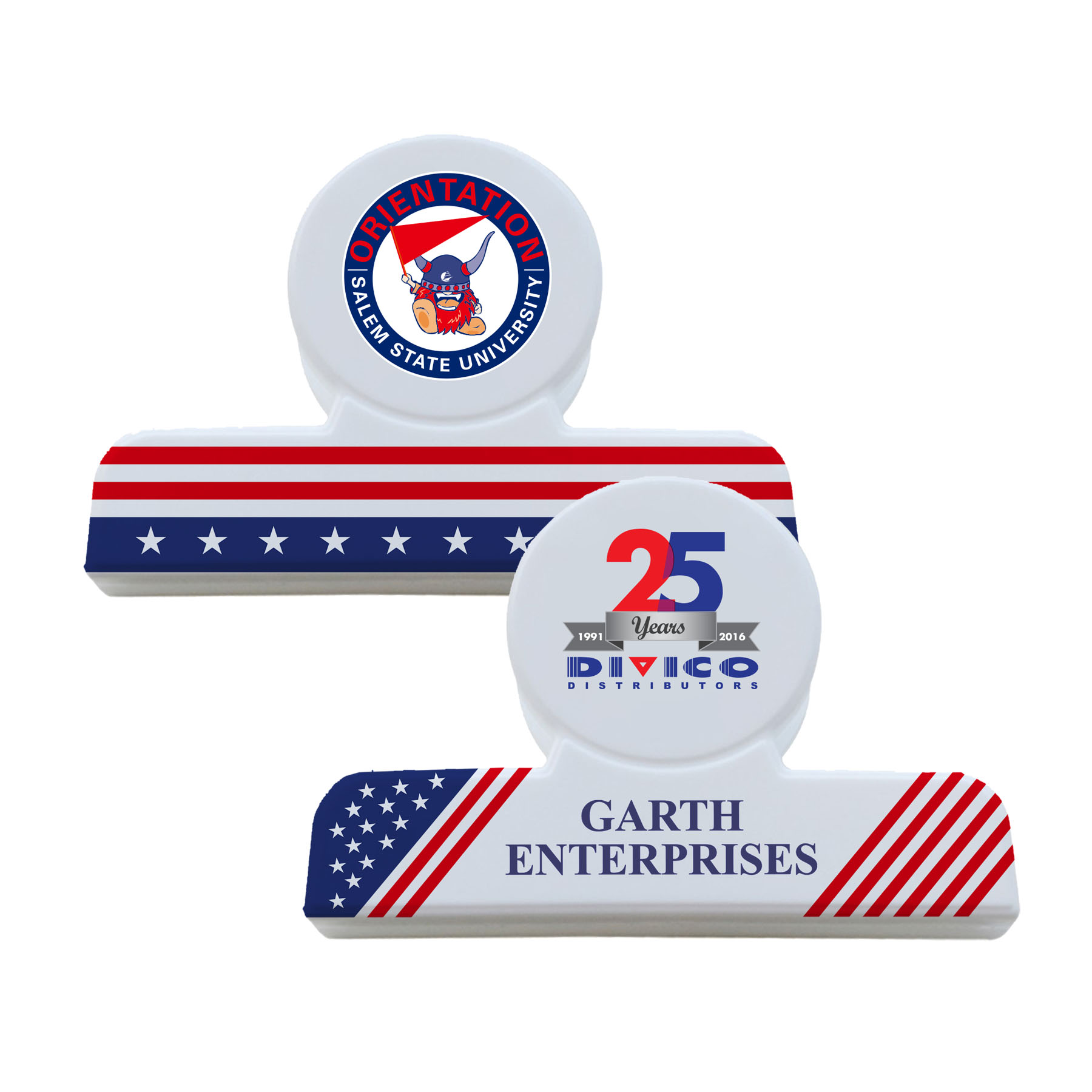 Flag Design Round Bag Clip 4