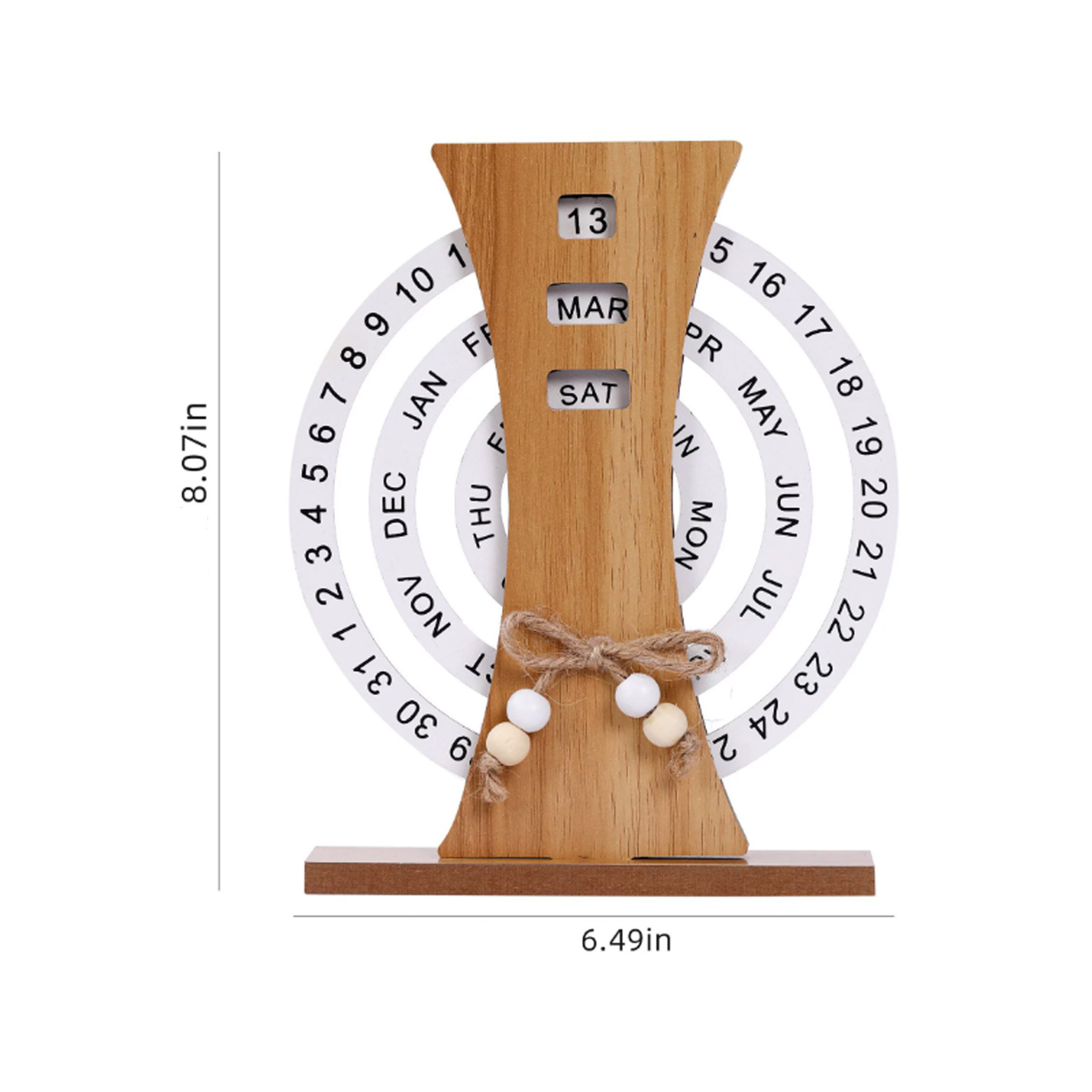Wooden Creative Manual Rotating Calendar 2