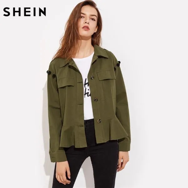 Green Jacquard Embroidered Pom Frill Jacket 3