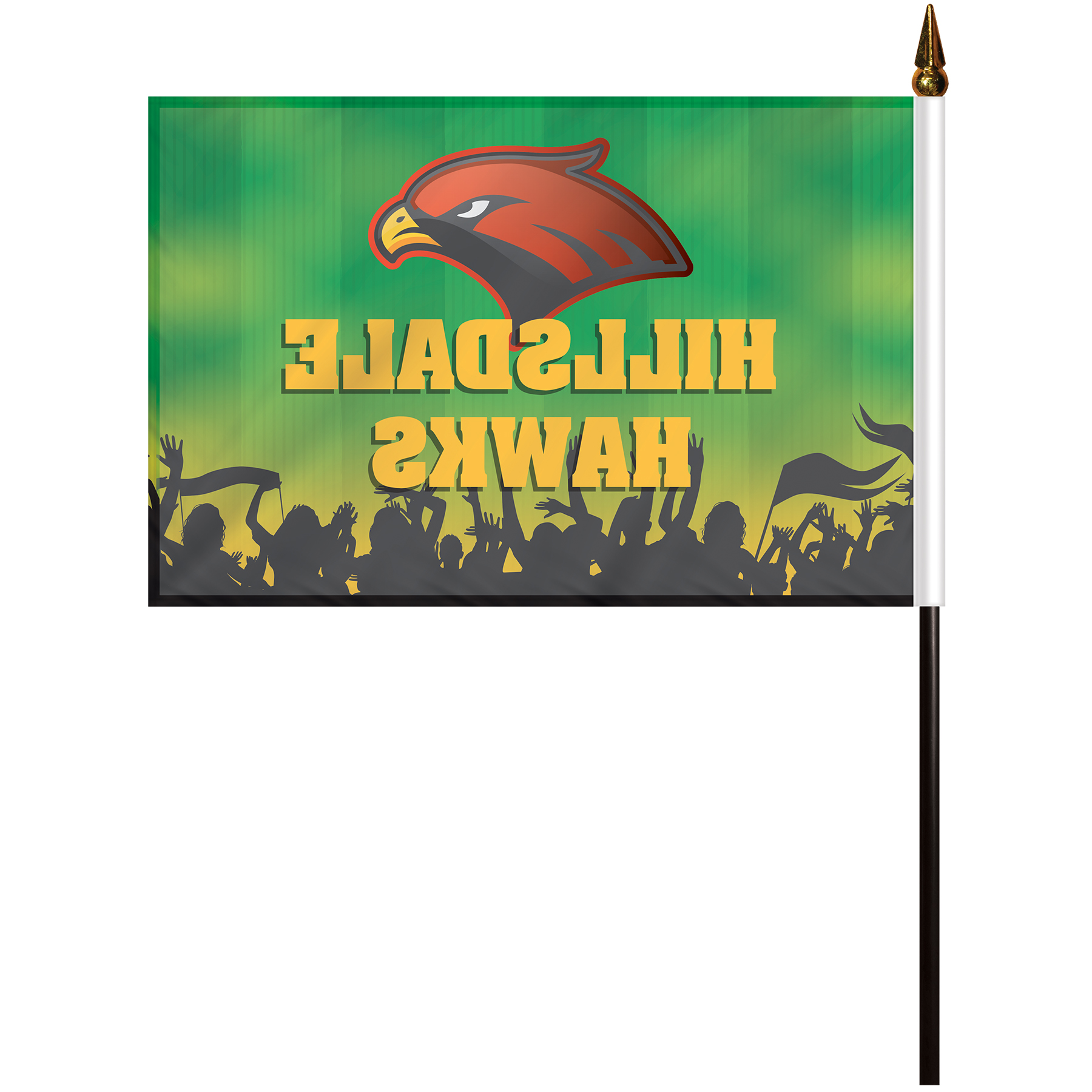 8"x 12" Single Reverse Polyester Stick Flags 5
