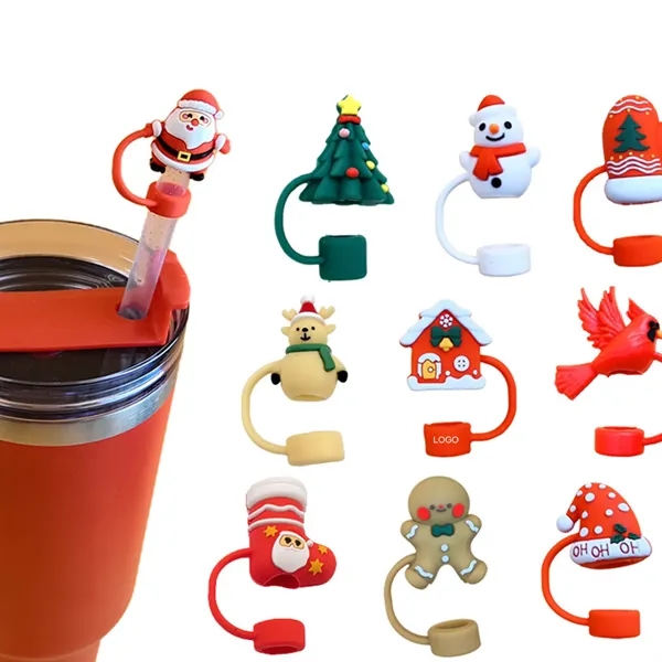 Christmas Straw Cover Cap