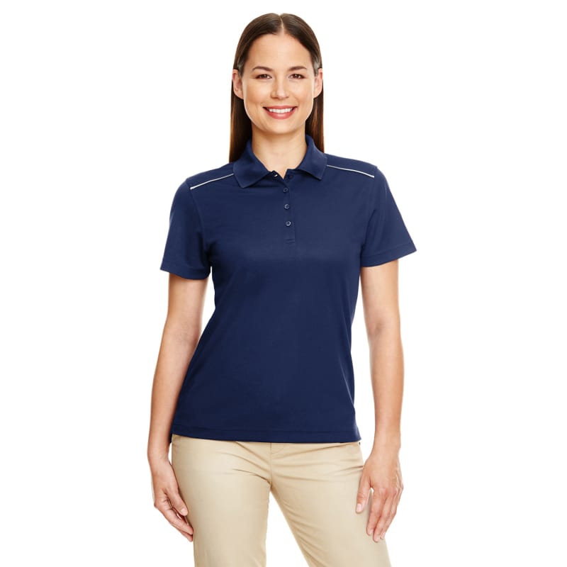 CORE365 Ladies' Radiant Performance Piqué Polo With Reflective Piping 11