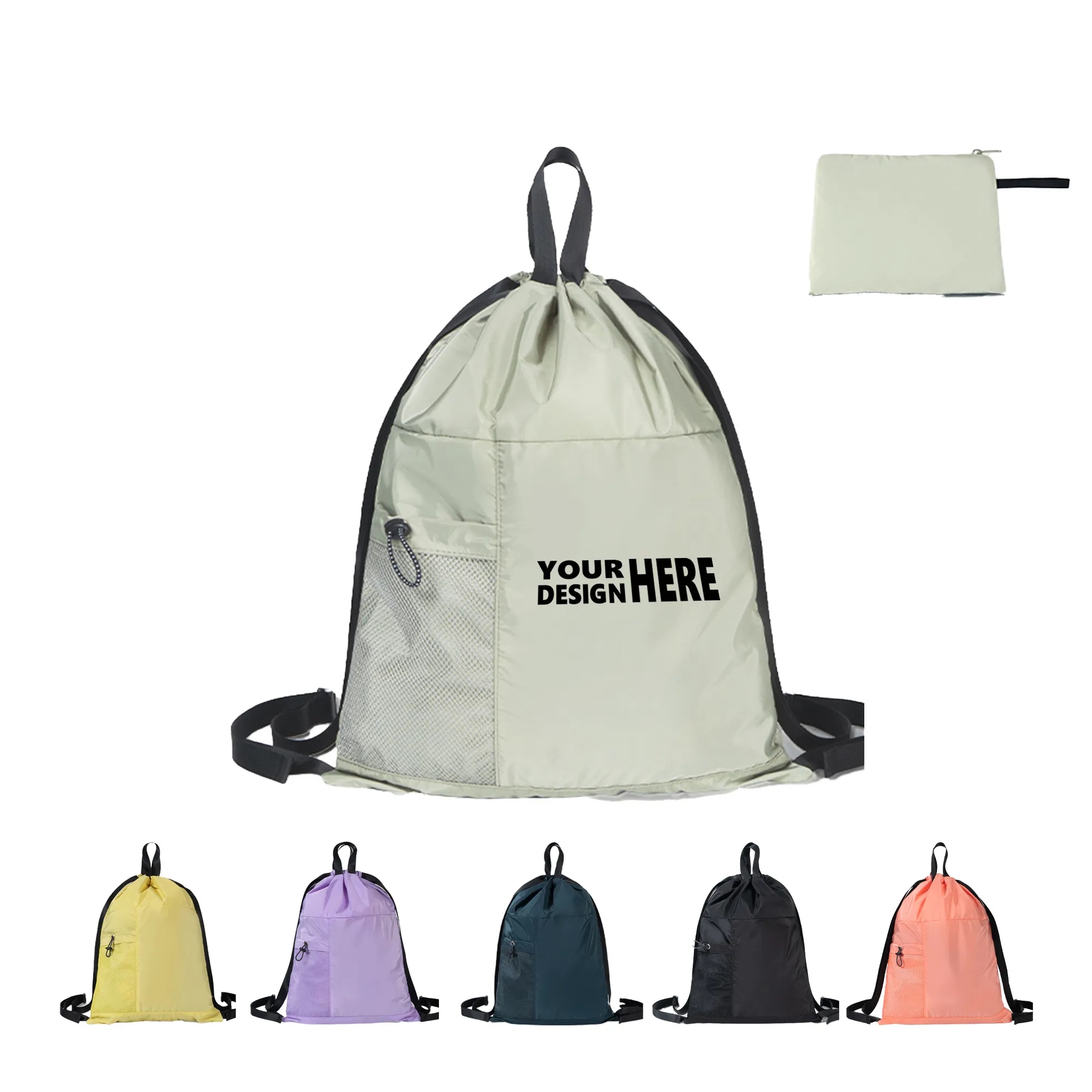 Foldable Waterproof Drawstring Backpack 4