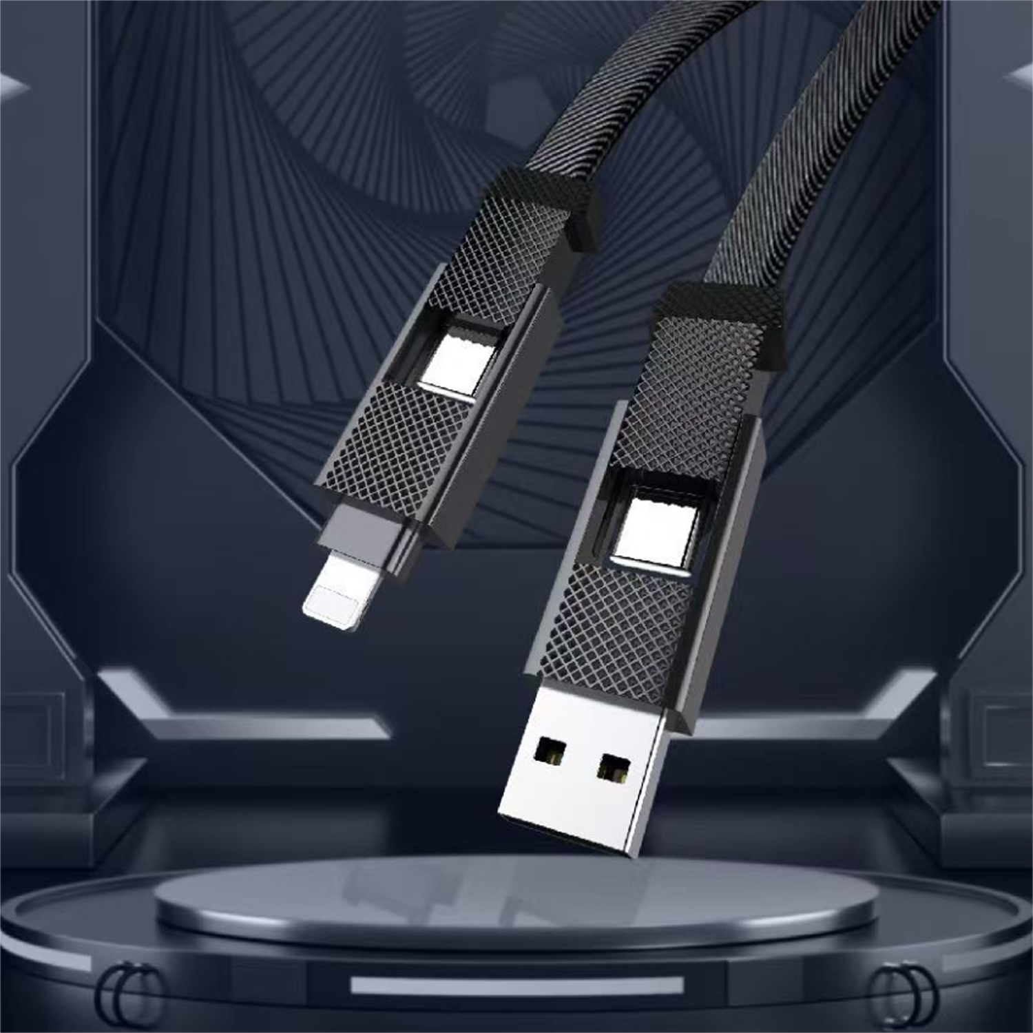Magnetic 4 in 1 Fast Charging Lanyard Data Cable 6
