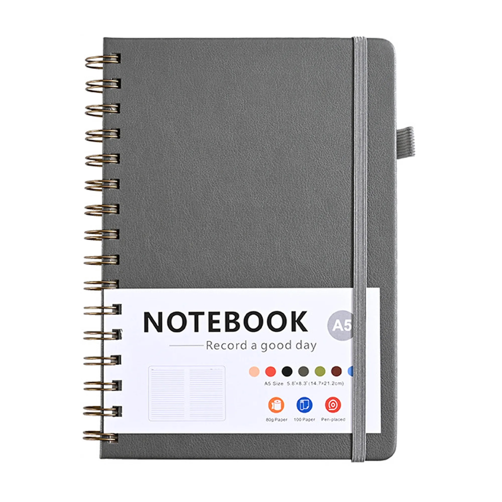 Compact A5 Spiral Notebook for School and Office 8