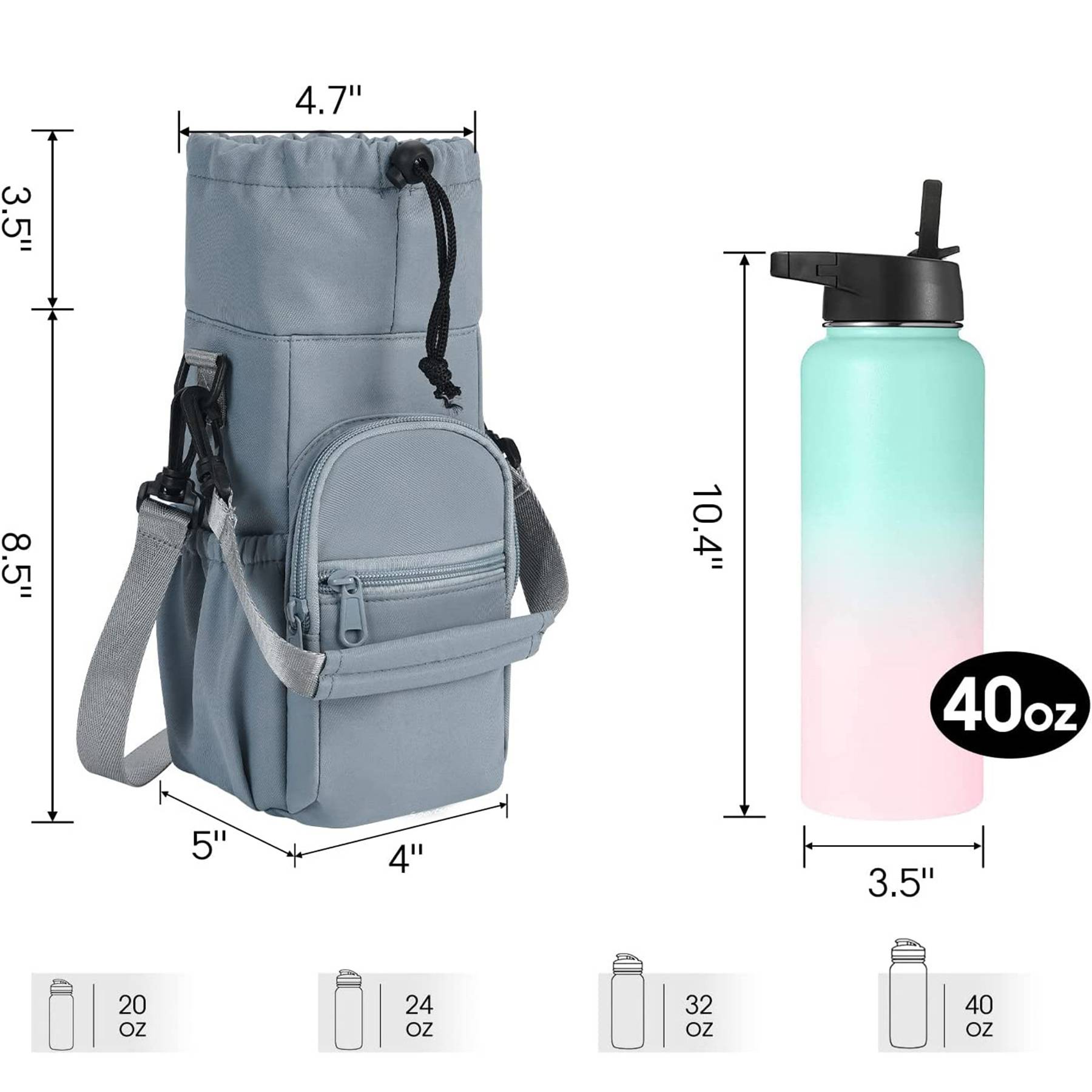 Outdoor Crossbody Water Bottle Holder Bag 6