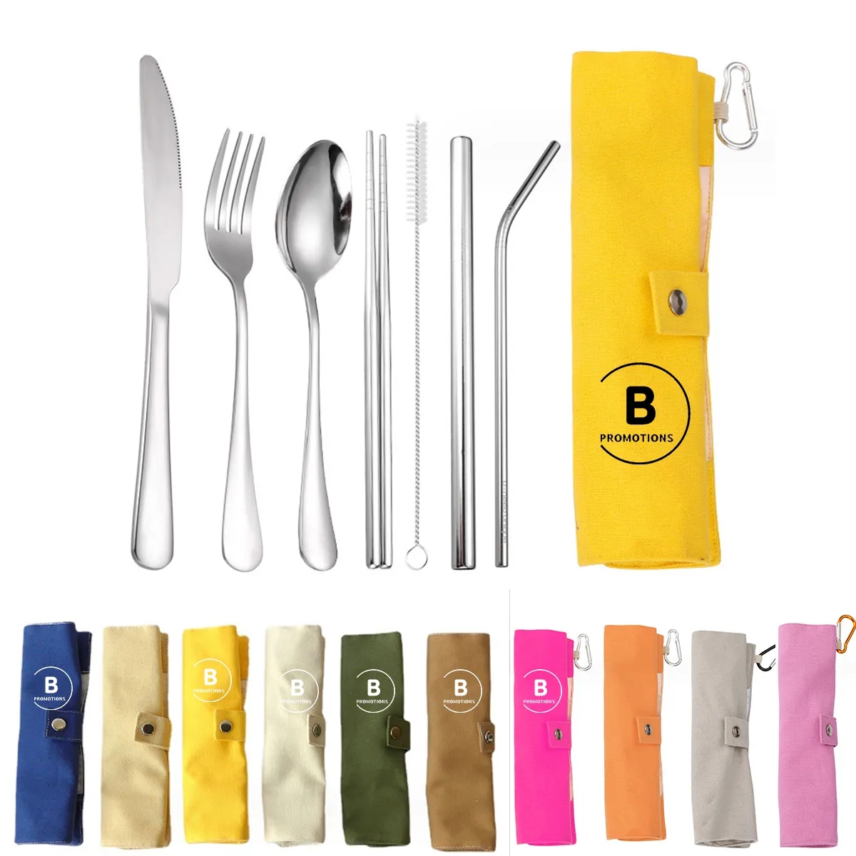 Portable 7 pcs Stainless Steel Cutlery Set 2