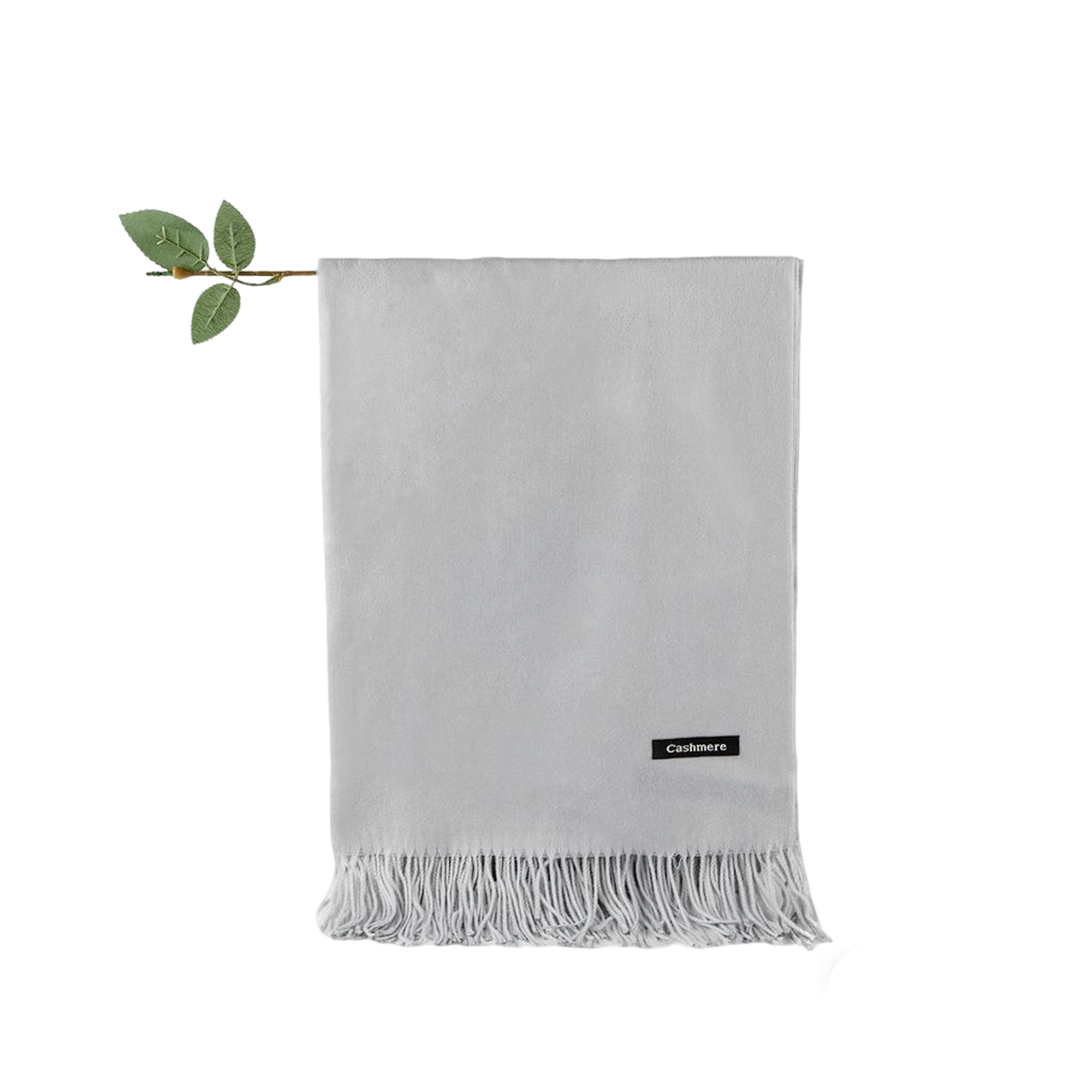 Soft Imitation Cashmere Woven Scarf With Fringe 71" By 28" 25