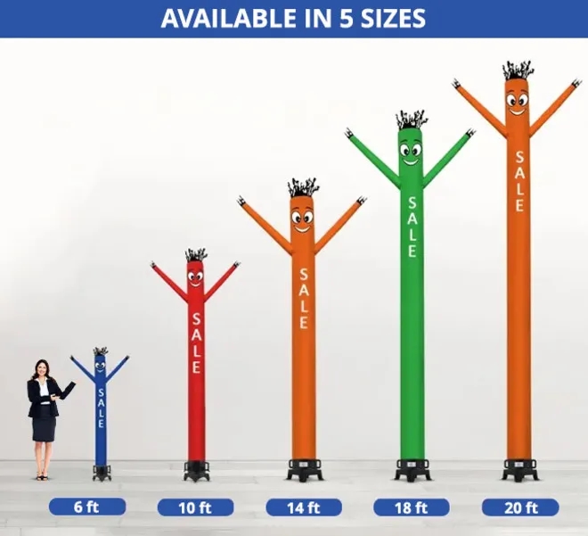 Sale Inflatable Tube Man Yellow - 20ft w/ Blower 4