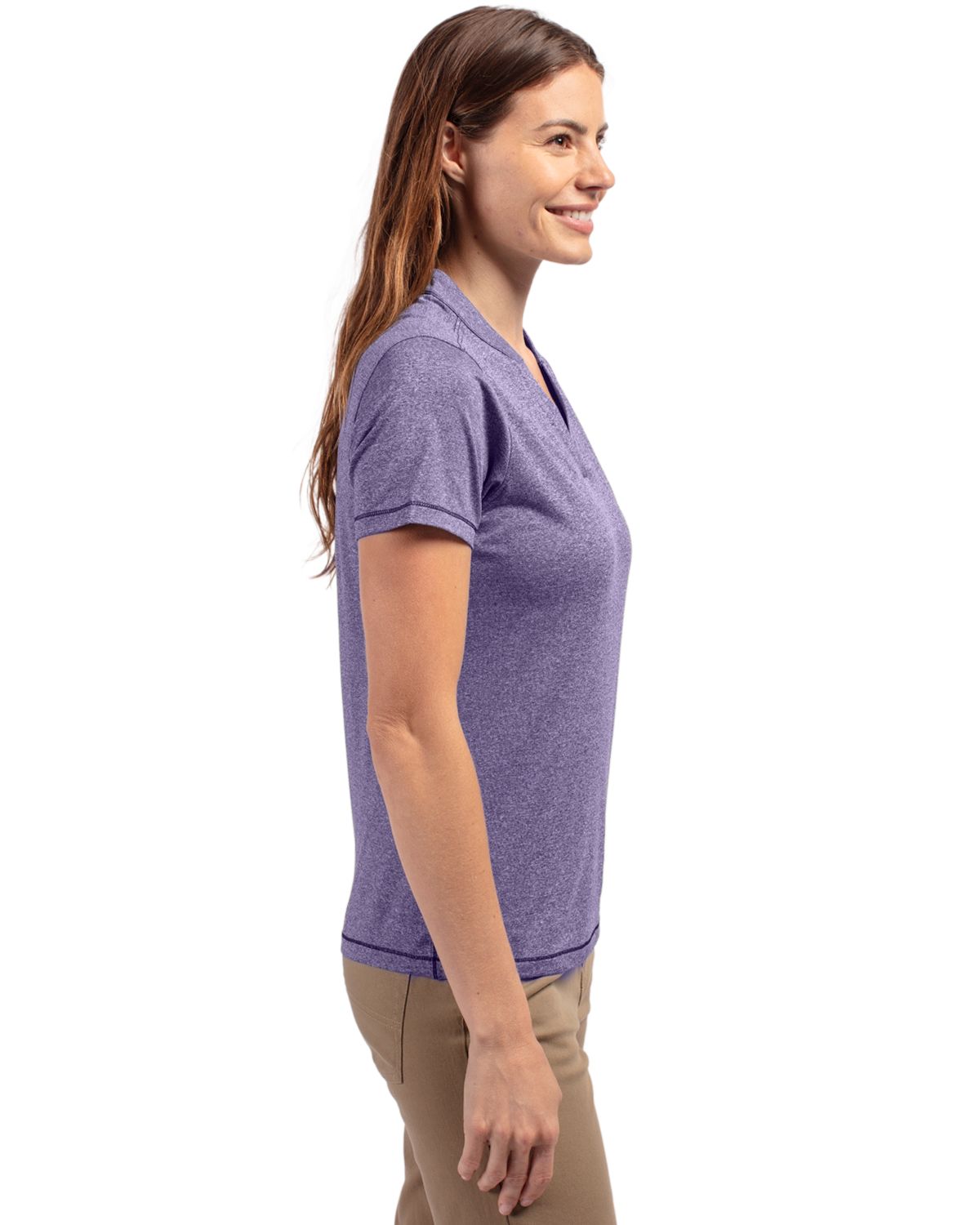 Cutter & Buck Forge Recycled Four-Way Stretch Heathered Womens Blade Top 36