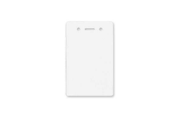 4.53" W x 2.82" H - Vertical Clear Vinyl Badge Holder (Blank) 1