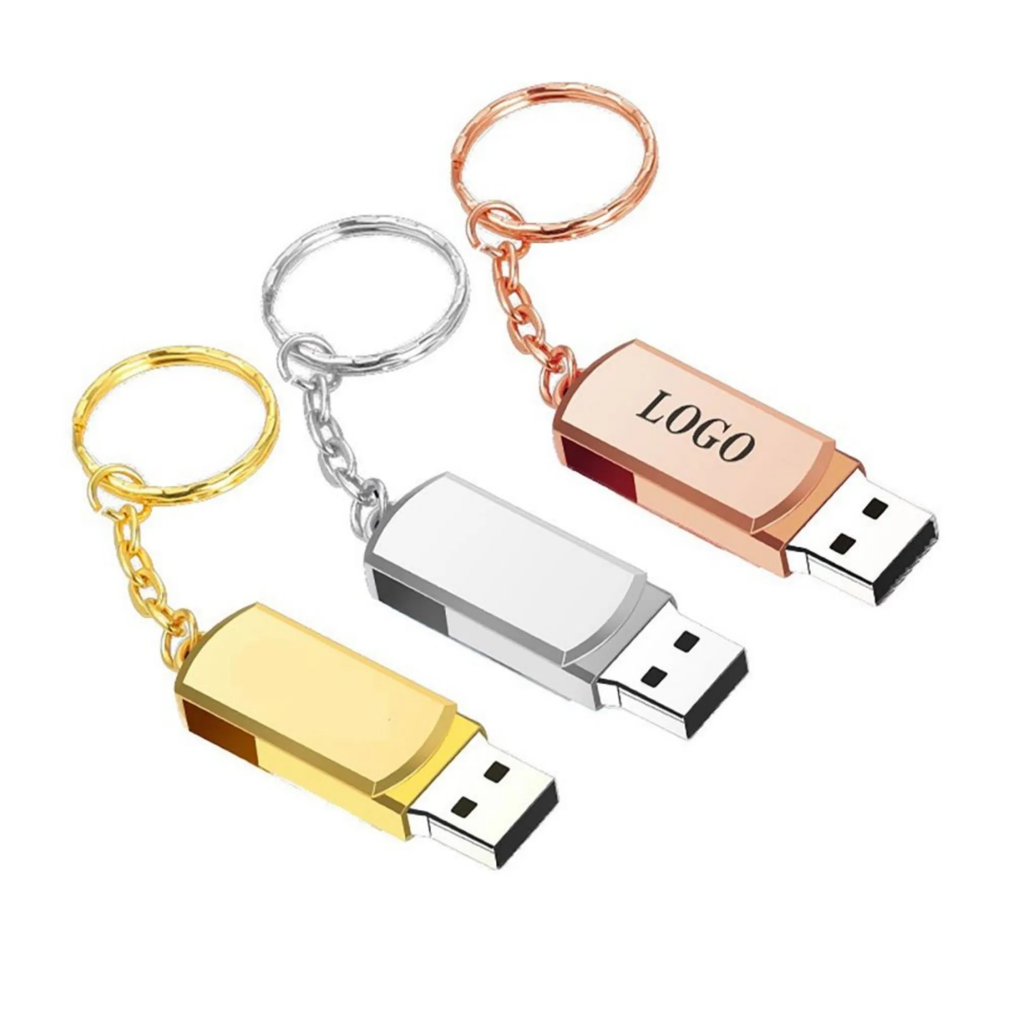Metal 8 GB Swivel USB Flash Drives 1