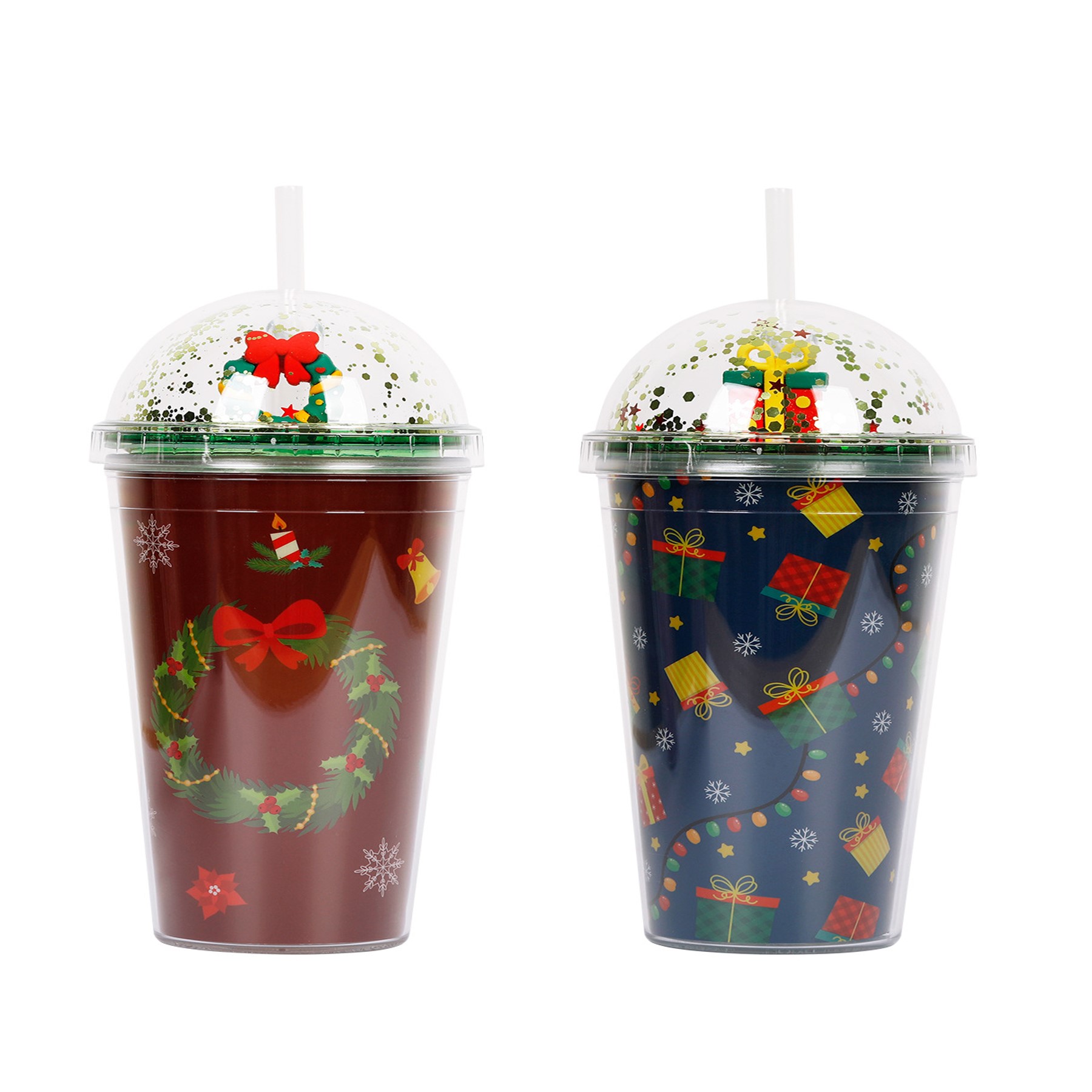 15oz Reusable Christmas Cup with Straw (direct import) 6