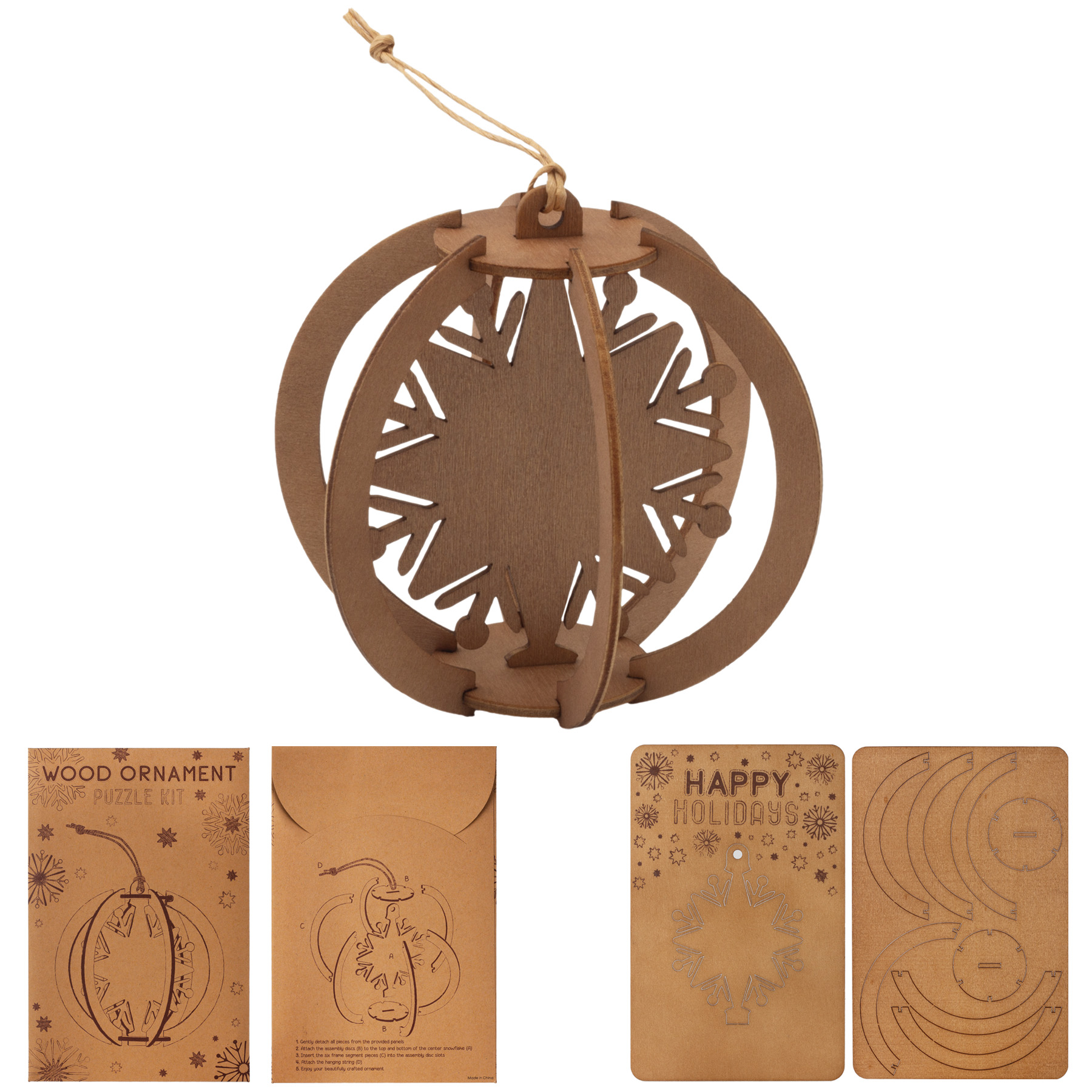 Wood Puzzle Ornament Kit 3