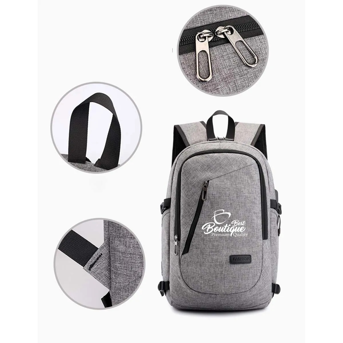 Multifunction Anti-Theft USB Charging Port Laptop Backpack 2
