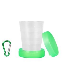 Translucent Plastic Collapsible Cup With Carabiner 7
