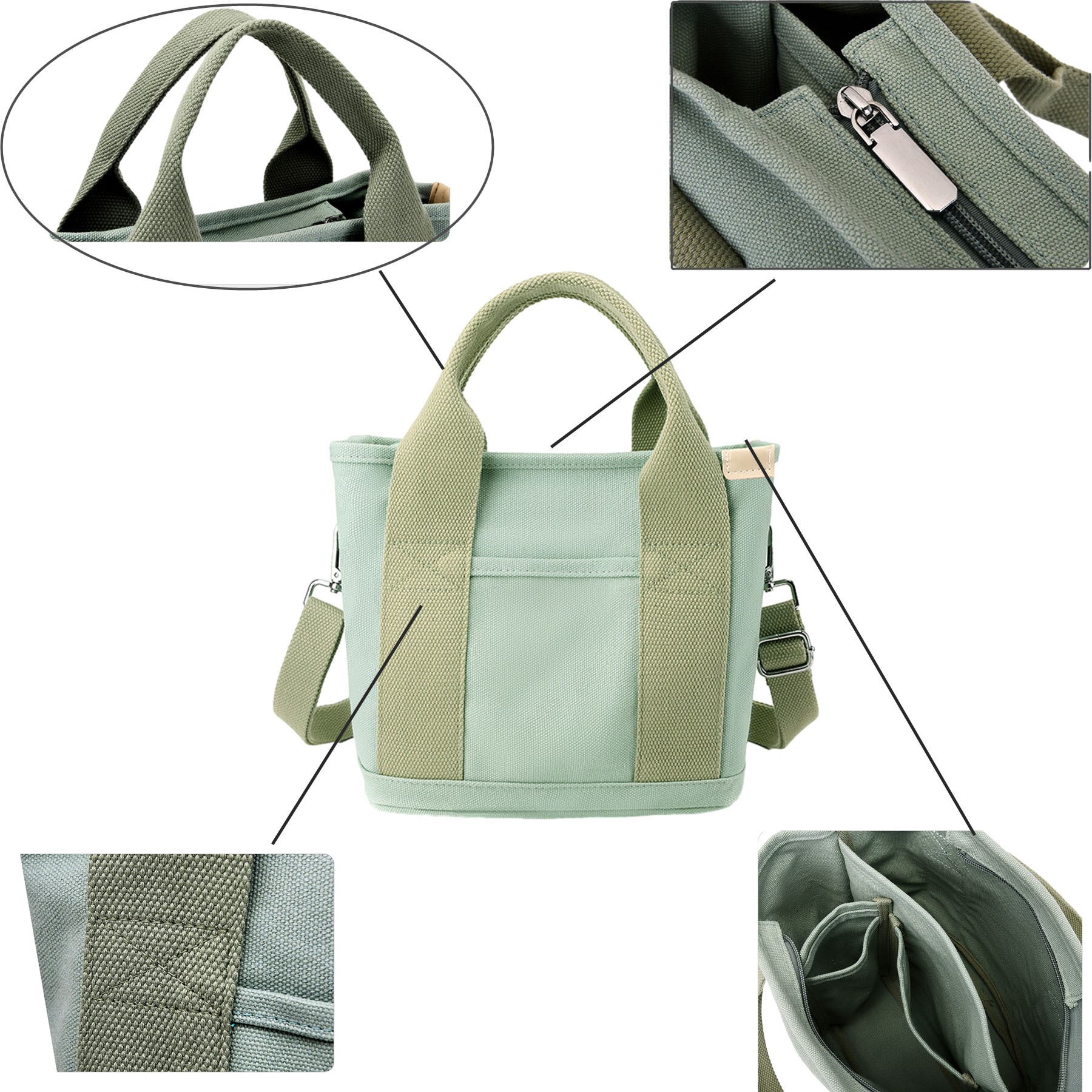 Portable Canvas Bag, custom tote bag with logo imprint 1