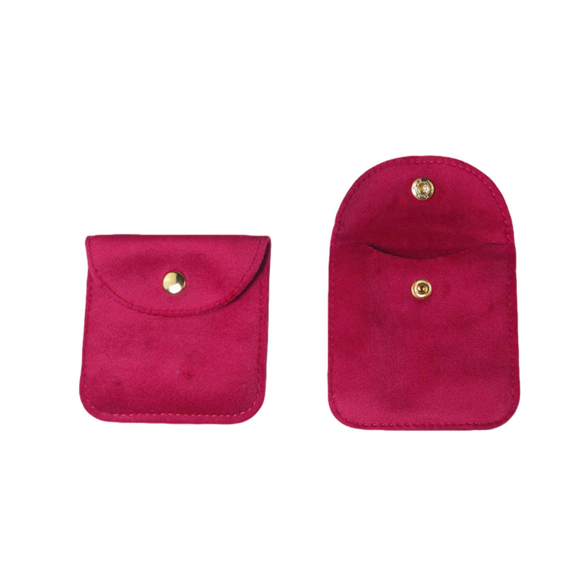 Velvet Snap Pouch For Jewelry Or Coins 3.2" x 3.2" 5
