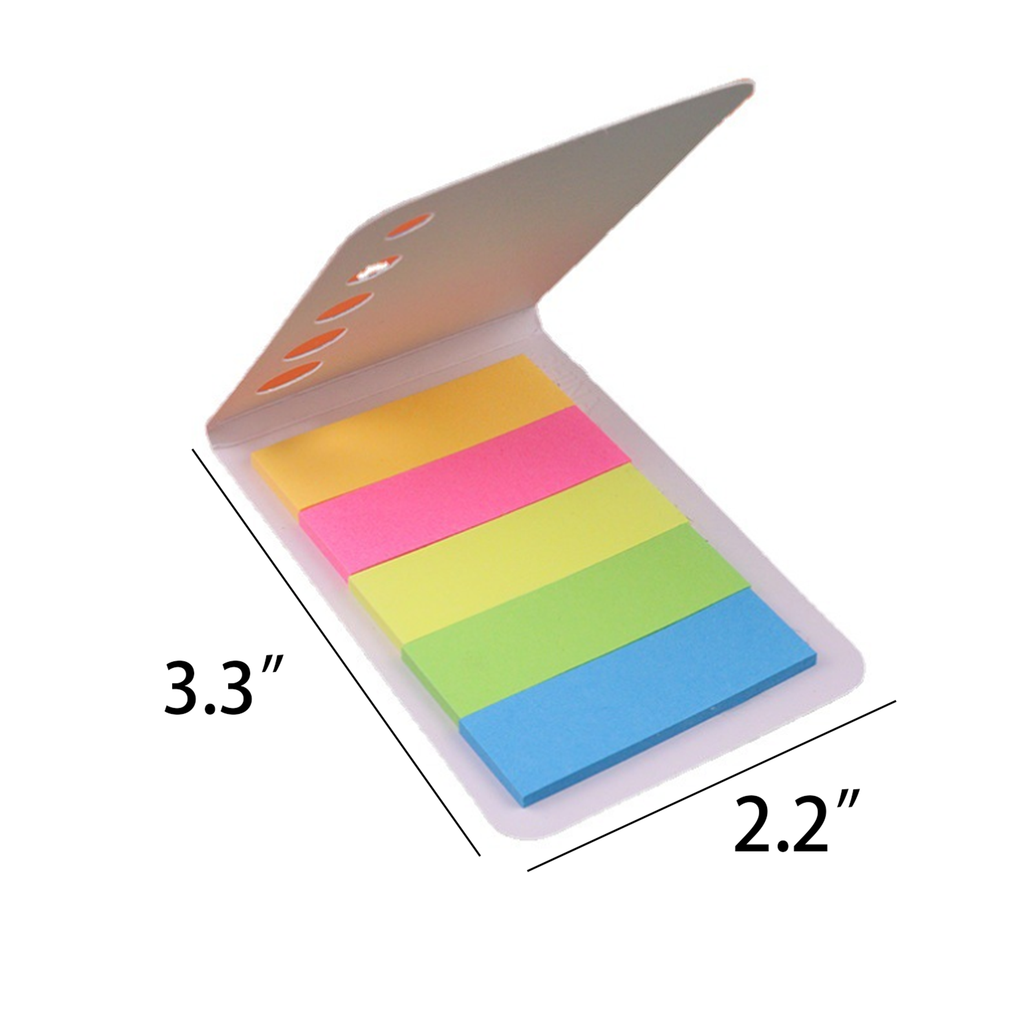 Mini 3.3"L X 2.2"W Eco-friendly Colored Strip-Shaped Sticky Notes 2