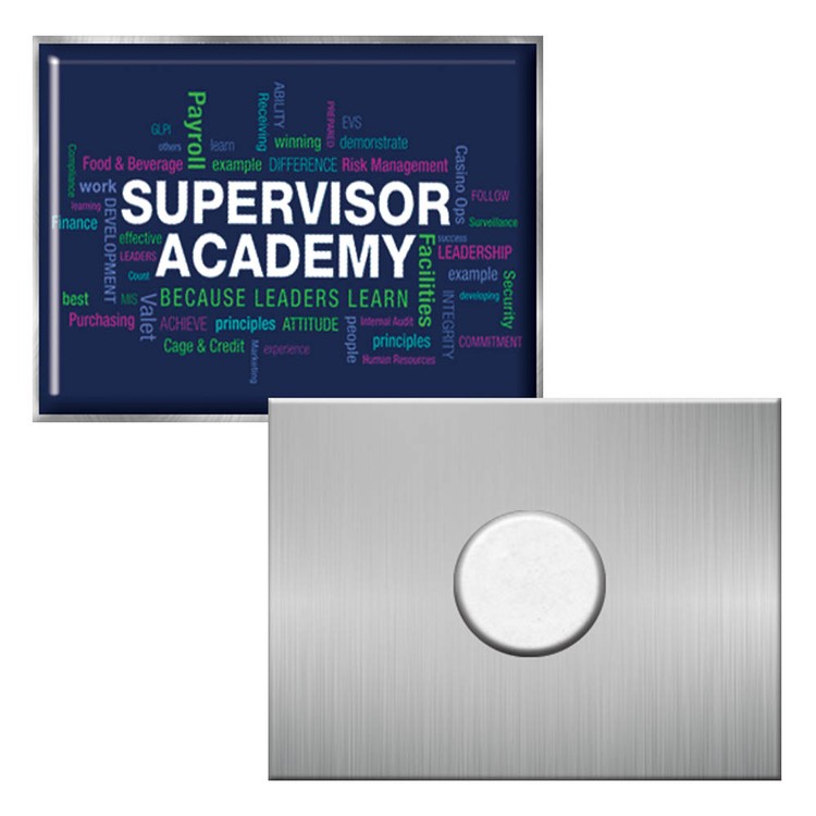 Express Vibraprint 1" x 3/4" Rectangle Lapel Pin With Magnet Back