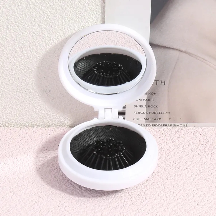 2-in-1 Foldable Travel Mirror Hair Brushes 9