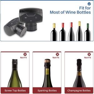 Electric Auto Vacuum Pump Wine Bottle Stopper Silicone Seal 20
