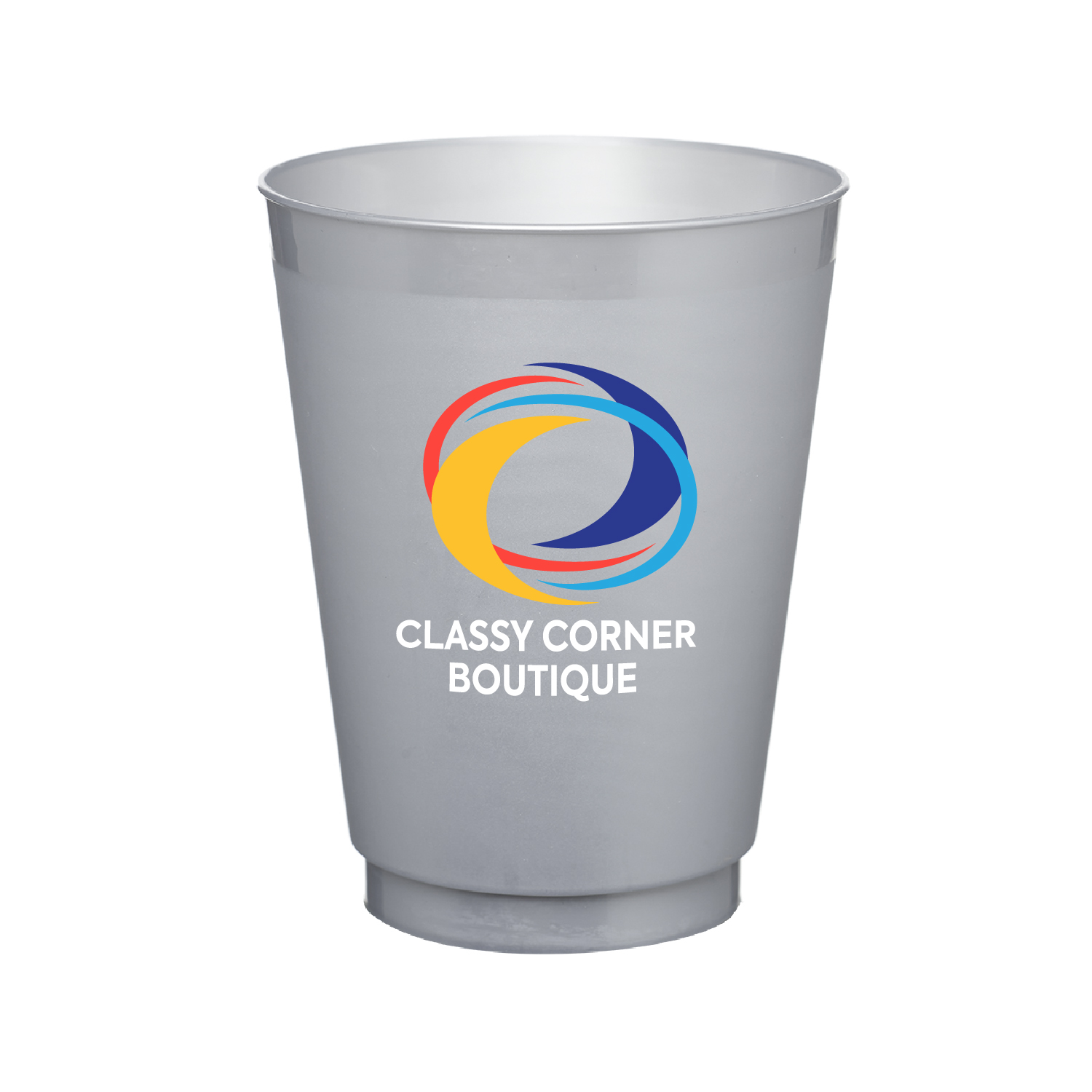 16 oz. Court Side Frosted Plastic Stadium Cup (Full Color Imprint) 17