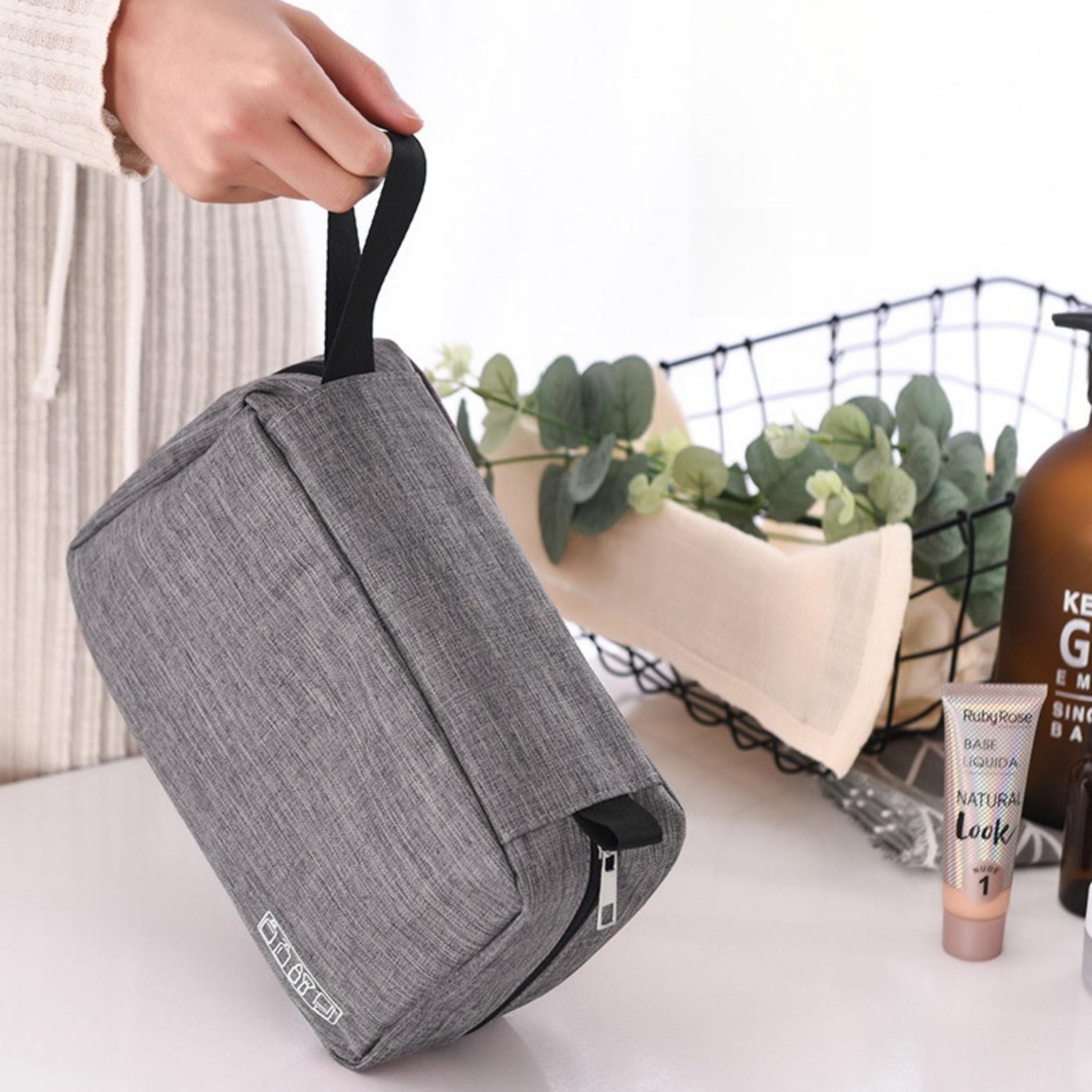 Large Capacity Travel Toiletry Bag with Hanging Hook 5