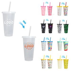 710ml Handy Heart Plastic Color Changing Cup 5