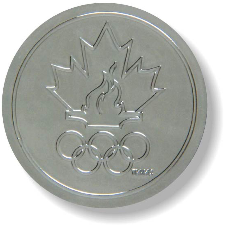 Custom Debossed Silver Polyester Decal, Non-Printed, 7.1 to 12 Sq/in